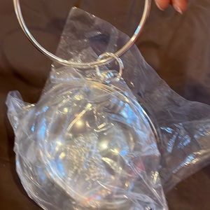 Brand new clear ball handbag comes with long chain strap